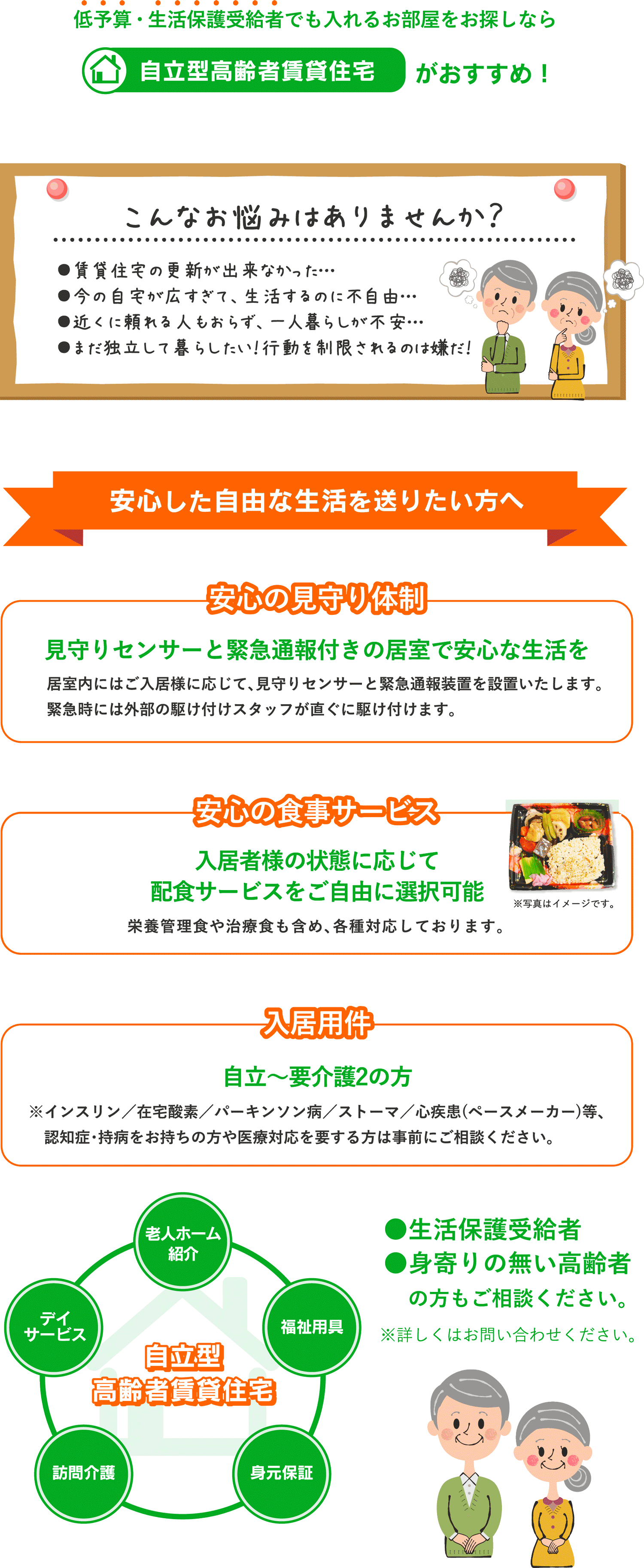 自立型高齢者賃貸住宅がおすすめ